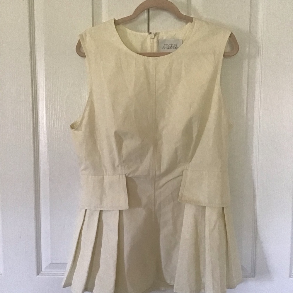 Anthropologie mare mare off white pleated dress XL